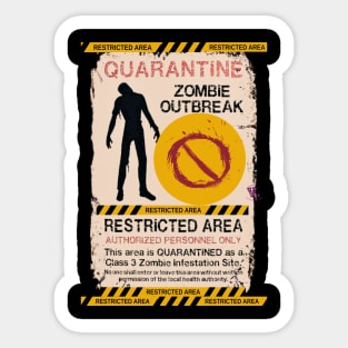 Zombie Outbreak Sticker